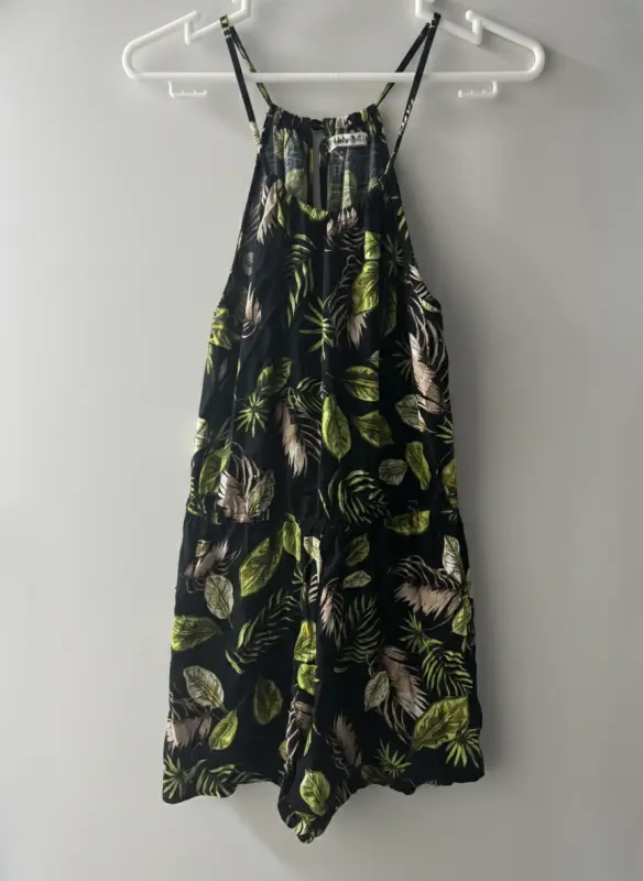 Enterizo negro estampado marca LOIS talla S