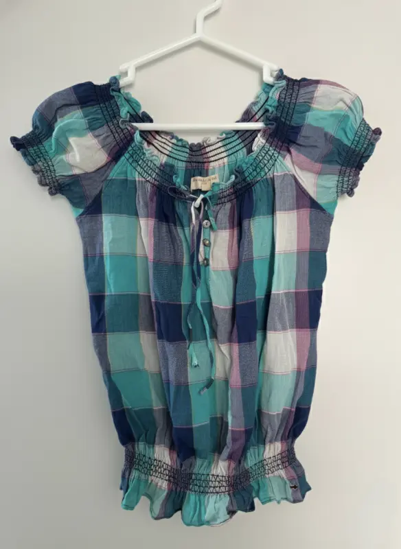 Blusa de cuadros manga corta KIDSMADEHERE talla XS