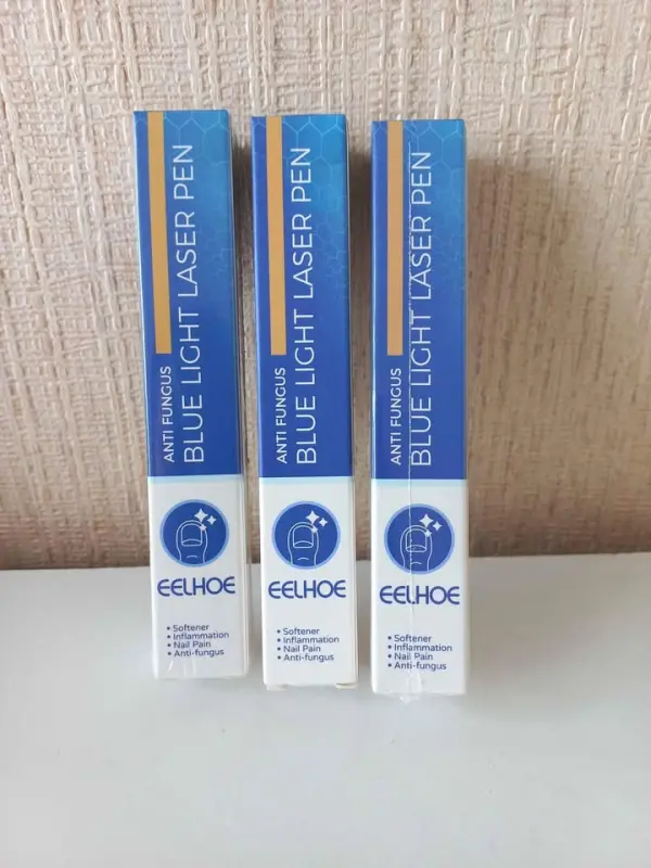 Kit 3 Quita hongos Light Laser Pen para cuidado de manos y pies, antes y durante