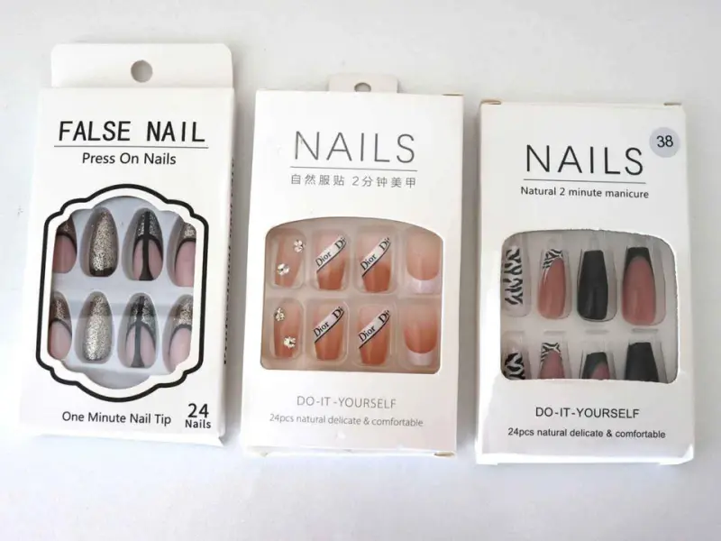 Kit 96 Uñas postizas diseños variados