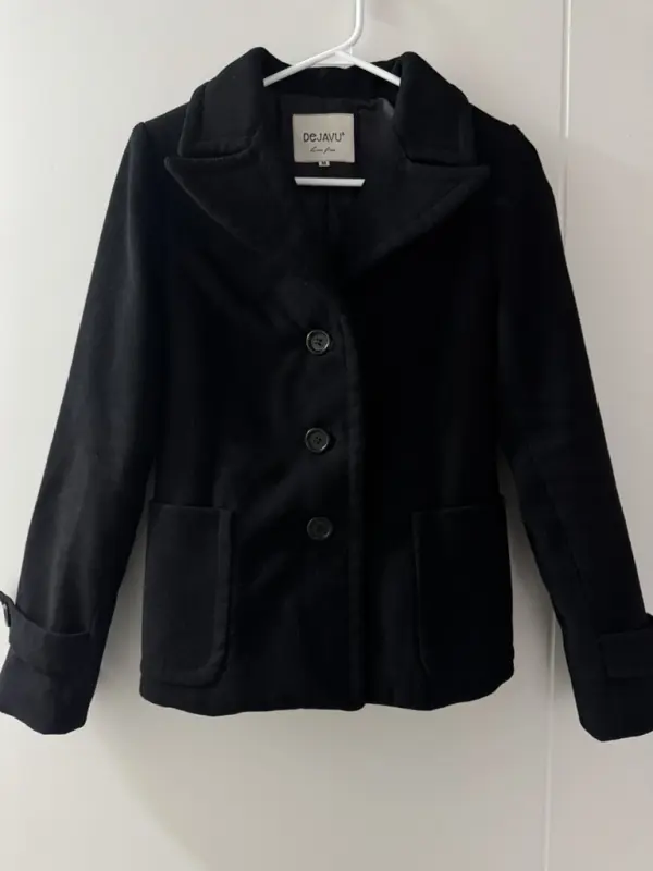 Abrigo negro talla S/M
