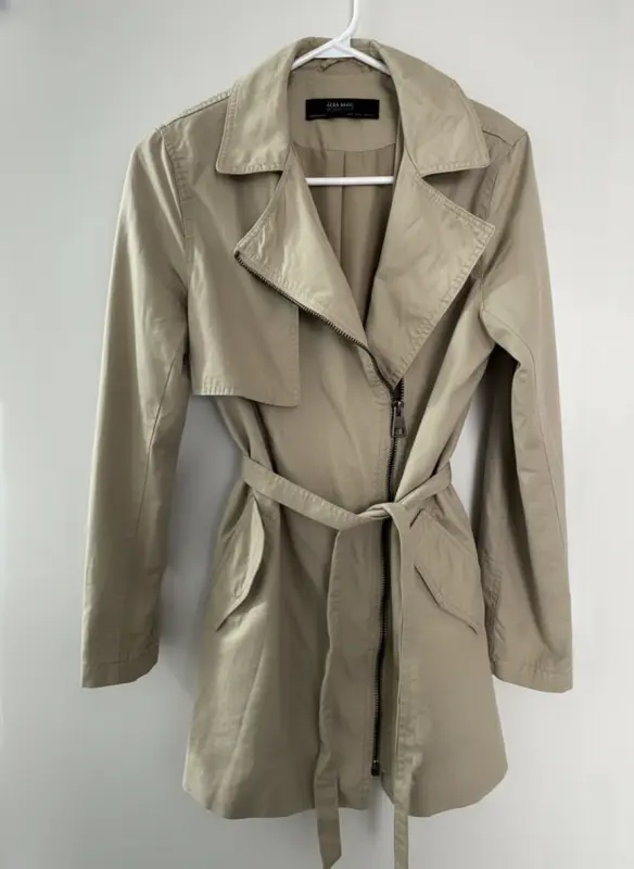 Gabardina zara beige talla S