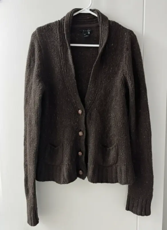 Chompa cardigan mango marron talla L