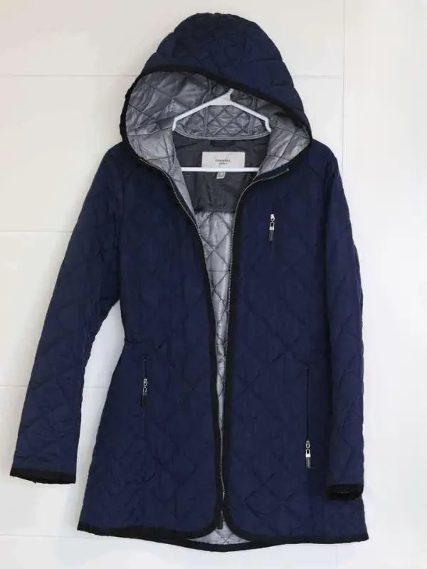 Impermeable azul oscuro cortefiel talla M