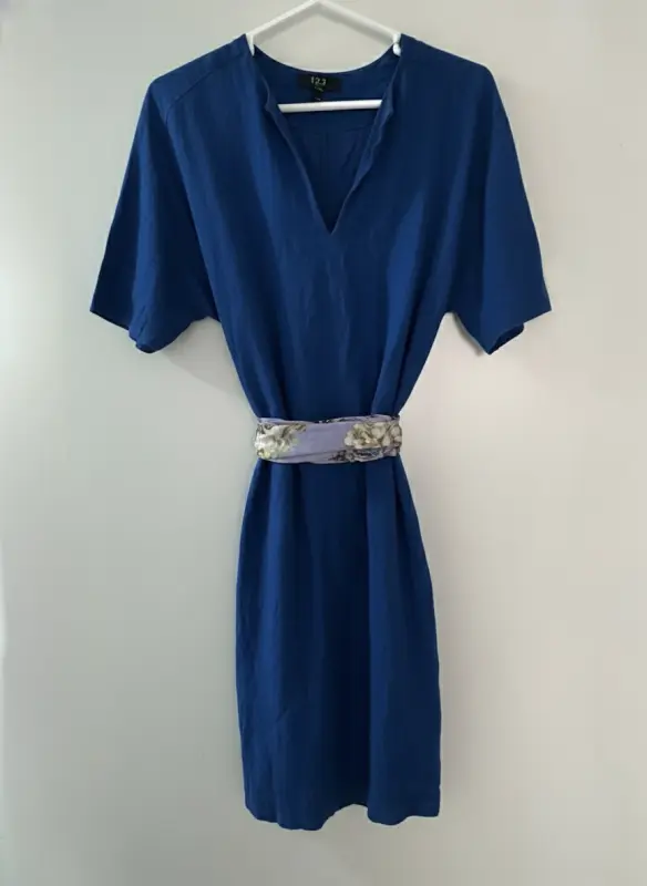 Vestido manga corta azul marca 1.2.3 PARIS talla S