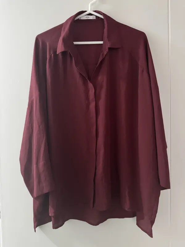 Blusa manga 3/4 rojo marca MANGO talla S